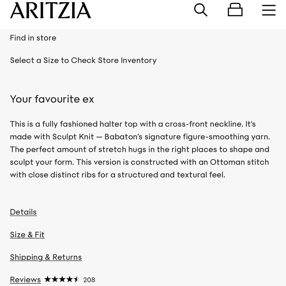 Aritzia Babaton Sculpt Knit Criss Cross Cropped Tank - Picture 7 of 8